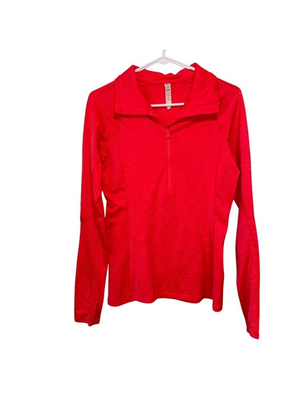 Under Armour Womens ColdGear 1/4 Zip Pullover Top Long Sleeve S Bright Coral